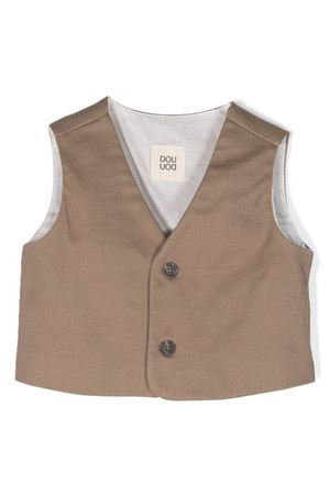 brown cotton gilet DOUUOD KIDS | DU2512G0073343